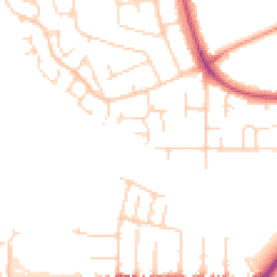 Daytime road noise heatmap for NG9 6LD