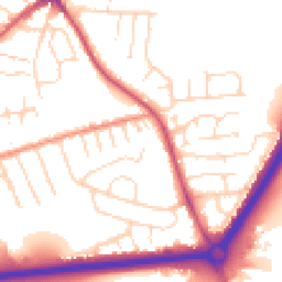 Daytime road noise heatmap for NG9 7EH