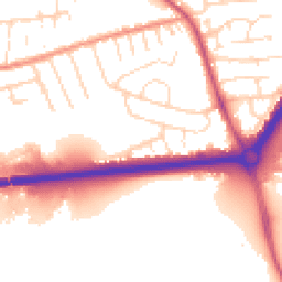 Daytime road noise heatmap for NG9 7EY