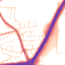 Daytime road noise heatmap for NG9 7FH
