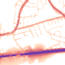 Daytime road noise heatmap for NG9 7GE