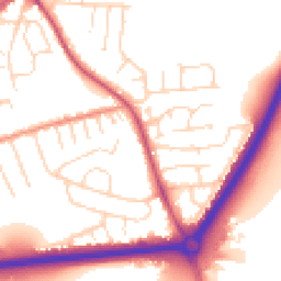 Daytime road noise heatmap for NG9 7JN