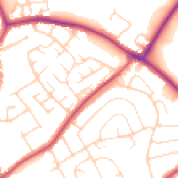 Daytime road noise heatmap for NG9 8ND