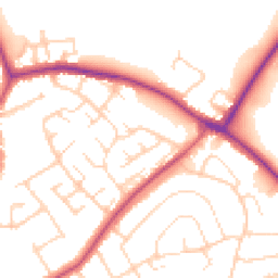 Daytime road noise heatmap for NG9 8QB