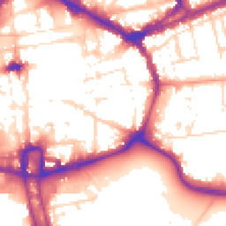 Daytime road noise heatmap for NN1 1BF