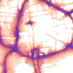 Daytime road noise heatmap for NN1 1DF