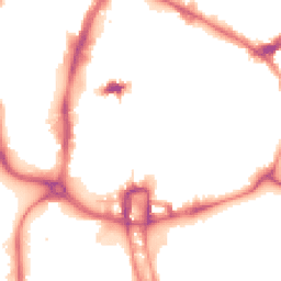 Night-time road noise heatmap for NN1 1DF