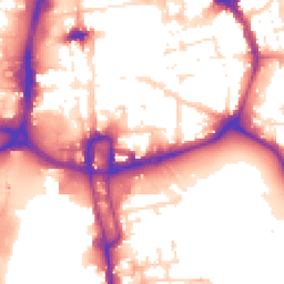 Daytime road noise heatmap for NN1 1DH