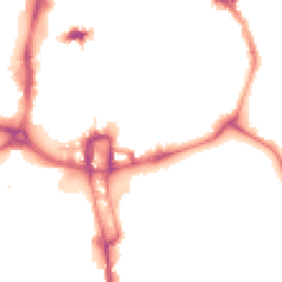Night-time road noise heatmap for NN1 1DH