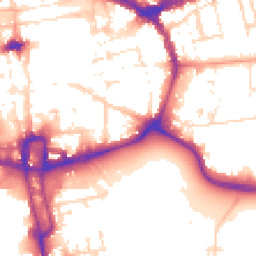 Daytime road noise heatmap for NN1 1DQ