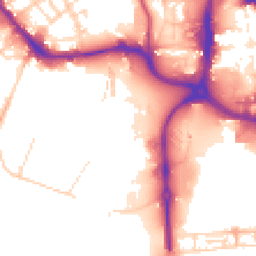 Daytime road noise heatmap for NN1 1EE