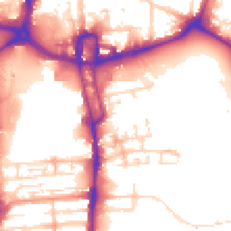 Daytime road noise heatmap for NN1 1EL