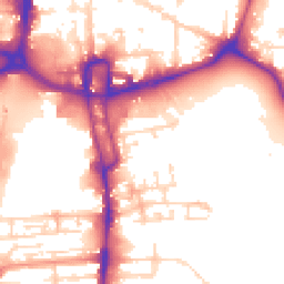 Daytime road noise heatmap for NN1 1EP