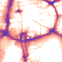 Daytime road noise heatmap for NN1 1EQ