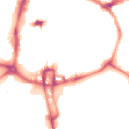 Night-time road noise heatmap for NN1 1EQ