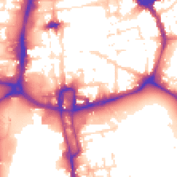 Daytime road noise heatmap for NN1 1ER