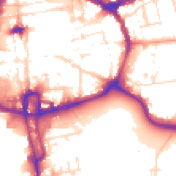 Daytime road noise heatmap for NN1 1ES
