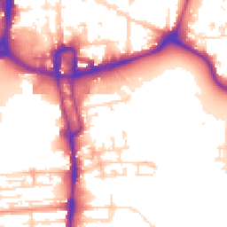 Daytime road noise heatmap for NN1 1EY