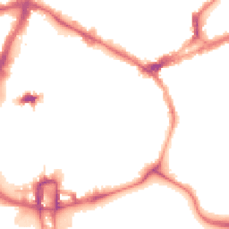 Night-time road noise heatmap for NN1 1EZ