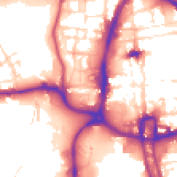 Daytime road noise heatmap for NN1 1FE