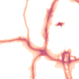 Night-time road noise heatmap for NN1 1FE