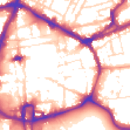 Daytime road noise heatmap for NN1 1FG