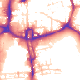 Daytime road noise heatmap for NN1 1HB