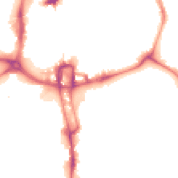 Night-time road noise heatmap for NN1 1HB