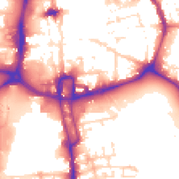 Daytime road noise heatmap for NN1 1HH