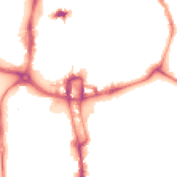 Night-time road noise heatmap for NN1 1HJ