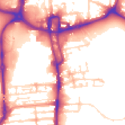 Daytime road noise heatmap for NN1 1HW