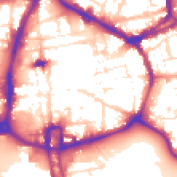 Daytime road noise heatmap for NN1 1JA