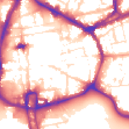 Daytime road noise heatmap for NN1 1JS