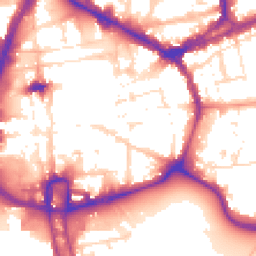 Daytime road noise heatmap for NN1 1JT