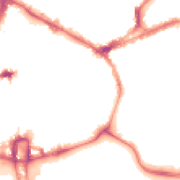 Night-time road noise heatmap for NN1 1JW