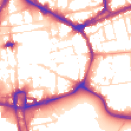 Daytime road noise heatmap for NN1 1LG