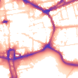 Daytime road noise heatmap for NN1 1LJ