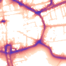 Daytime road noise heatmap for NN1 1LQ