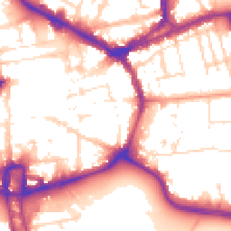 Daytime road noise heatmap for NN1 1LX