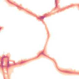 Night-time road noise heatmap for NN1 1LX