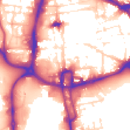 Daytime road noise heatmap for NN1 1NS