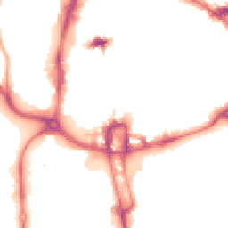 Night-time road noise heatmap for NN1 1NS