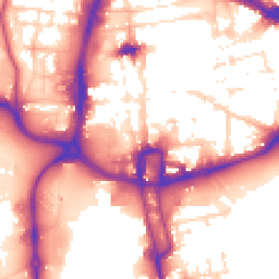 Daytime road noise heatmap for NN1 1PA
