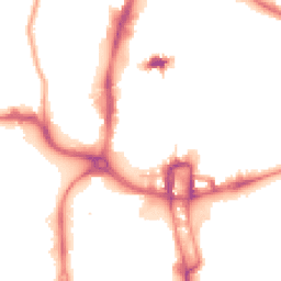 Night-time road noise heatmap for NN1 1PS