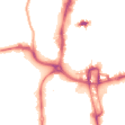 Night-time road noise heatmap for NN1 1PY