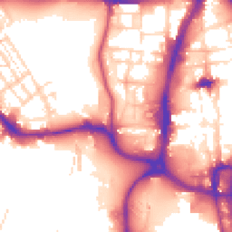 Daytime road noise heatmap for NN1 1SN