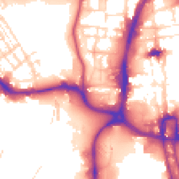 Daytime road noise heatmap for NN1 1SW