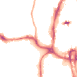 Night-time road noise heatmap for NN1 1SW