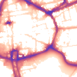 Daytime road noise heatmap for NN1 1UE