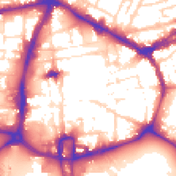 Daytime road noise heatmap for NN1 2AB